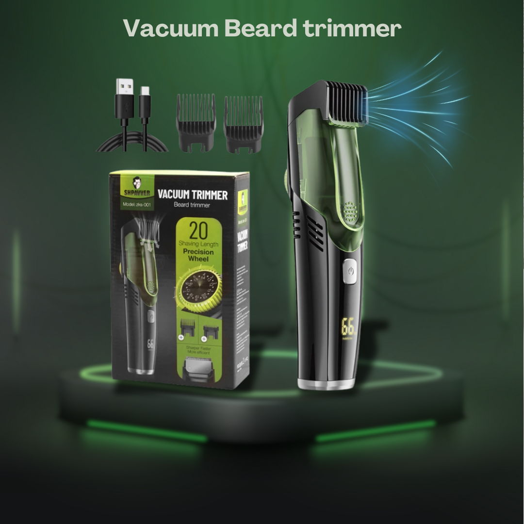 Vacuum beard trimmer